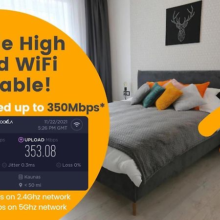 Comfy 2 Room Apartment - Free Parking - 350Mbps Wifi - Netflix Kaunas Ngoại thất bức ảnh